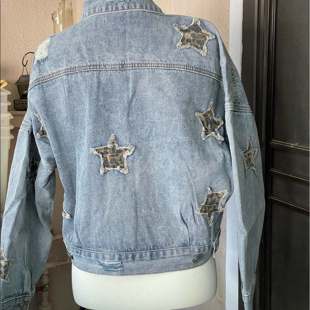 POL Leopard Star Denim Jacket - Picture 7 of 7